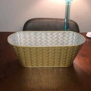Gold and Silver Woven Metal Decor